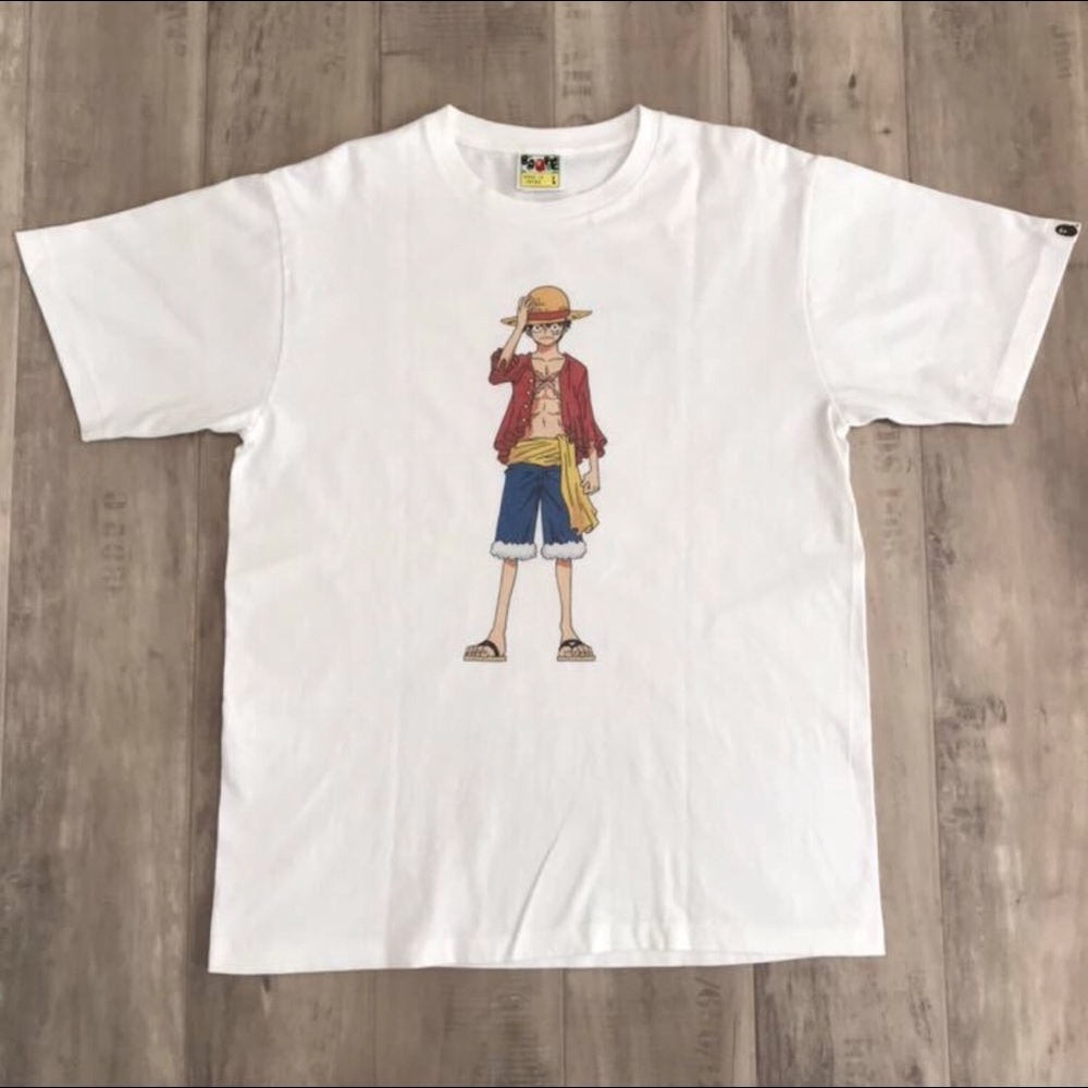 Bape x One piece anime shirt